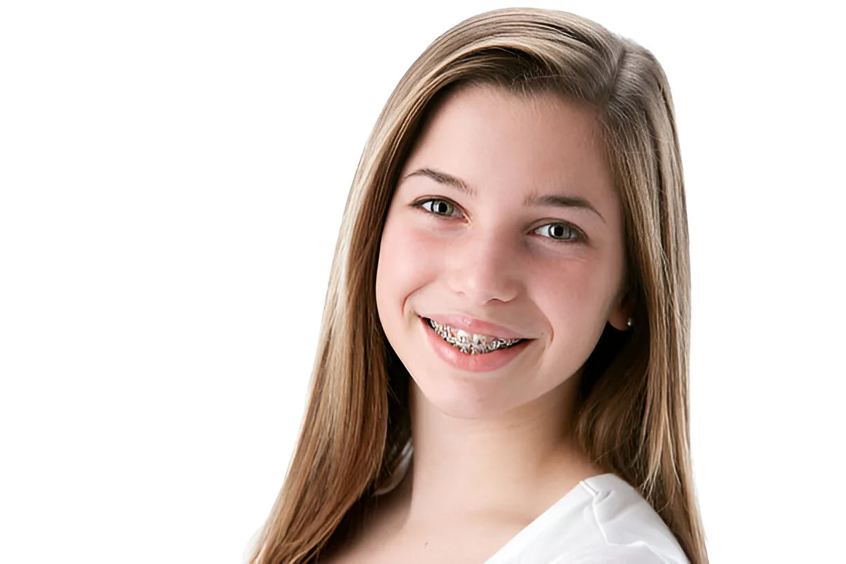 light blue braces