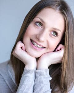light blue braces
