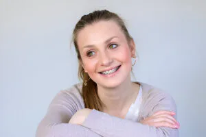 light blue braces
