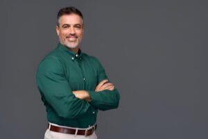 green dress shirt