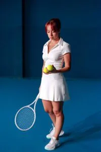 white tennis dress