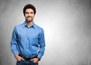 blue dress shirt